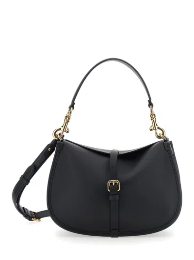 Etro Black Leather Medium Shoulder Bag