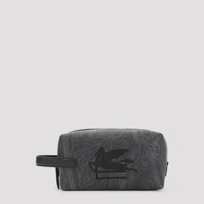 Etro Black Leather Pouch Arnica