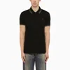 ETRO BLACK SHORT-SLEEVED POLO SHIRT WITH LOGO EMBROIDERY