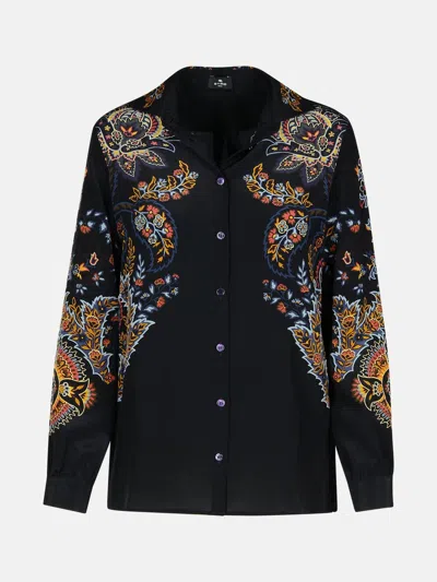 Etro Black Silk Shirt