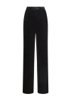 Etro , Velvet Palazzo Trousers, Woman, Black, Size 46 In Black