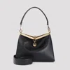 Etro Navy Blue Leather Medim Vela Top Handle Bag
