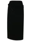 Etro Asymmetric Hem Viscose Blend Skirt In Black