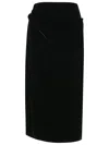 Etro Asymmetric Hem Viscose Blend Skirt In Black