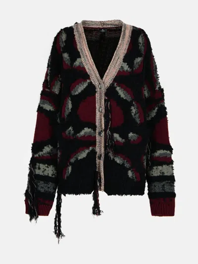 Etro Black Wool Cardigan