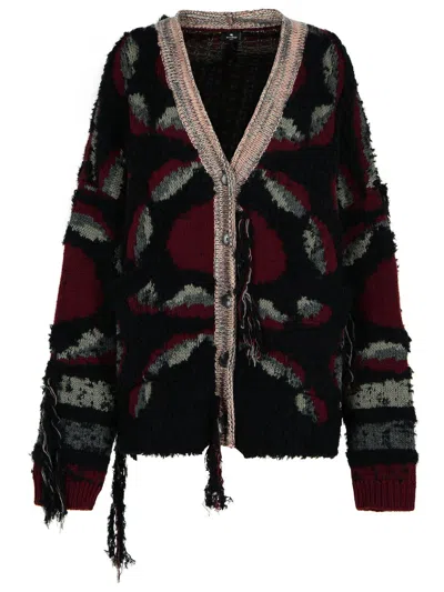 ETRO ETRO BLACK WOOL CARDIGAN WOMEN