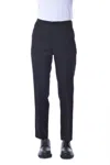 Etro Black Wool Twill Cigarette Pants In Black