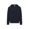 Etro Zipped Hoodie Sweatshirt In Blue