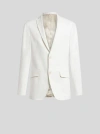 Etro Cotton Jacquard Blazer In Weiss