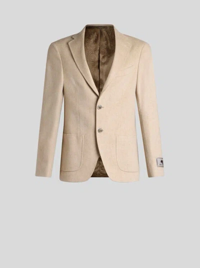 Etro Blazer Aus Kaschmir In Beige