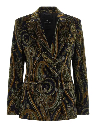 Etro Blazer - Azul In Black
