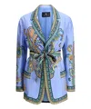 Etro Silk Twill Dressing Gown Jacket Jackets Blue In Blue
