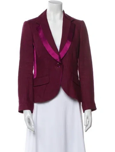 Pre-owned Etro Blazer In Burgundy