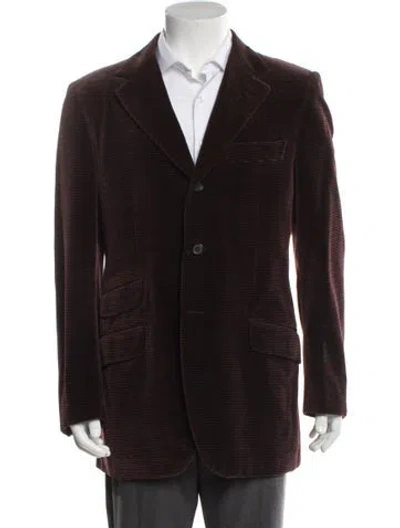 Pre-owned Etro Blazer In Burgundy