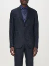 Etro Paisley Jacquard Single-breasted Blazer In Blue