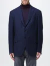 Etro Single-breasted Long-sleeved Jacket In Blue