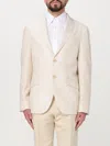 Etro Patterned Blazer With Pockets And Lapel In Milk