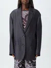 Etro Women's Pegasus Buttoned Over Jacket In Grau