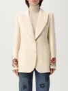 Etro Cool Wool Jacket With Embroidery In White