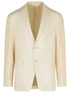 Etro Patterned Blazer With Pockets And Lapel In Beige