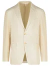 Etro Patterned Blazer With Pockets And Lapel In Beige