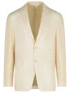 Etro Patterned Blazer With Pockets And Lapel In Cream