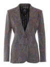 Etro Multicolor Single Breasted Jacket In Multicolor