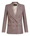 Etro Houndstooth-pattern Double-breasted Jacket In Multicolor