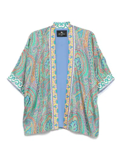 Etro Women's Paisley Print Open Front Jacket In Multicolour