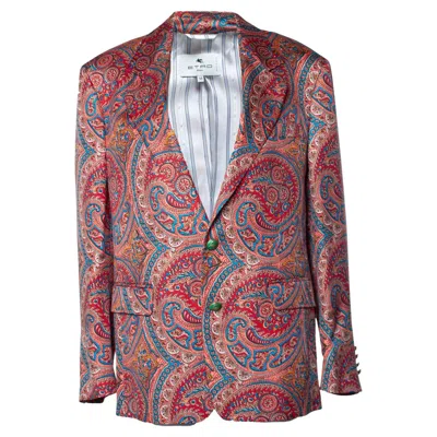 Pre-owned Etro , Blazer With Paisley Print In Brown