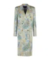 Etro Light Blue Polyester Blend Coat Women In Gray