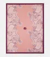 Etro Bloom Floral Jacquard Wool Throw In Pink