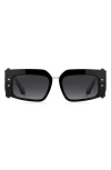 Etro Blossom 54mm Rectangular Sunglasses In Black