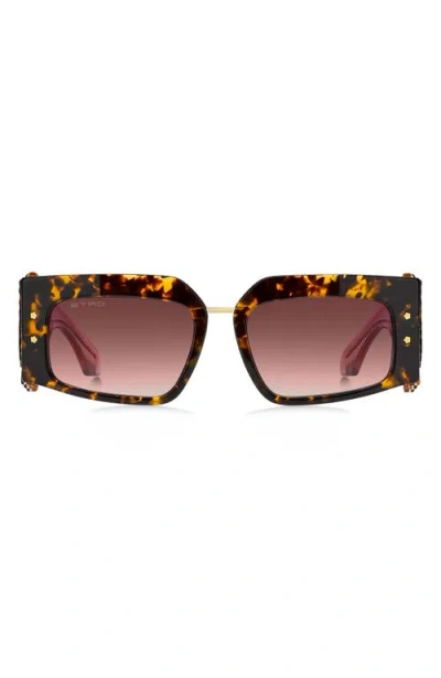 ETRO ETRO BLOSSOM 54MM RECTANGULAR SUNGLASSES