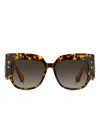 Etro Blossom-embellished Tortoiseshell Sunglasses In Brown