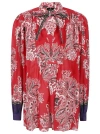 ETRO BLOUSE IN COTTON VOILE AND DECORATED WITH A FLORAL PRINT