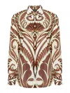 Etro Abstract-print Cotton Shirt In Marrón