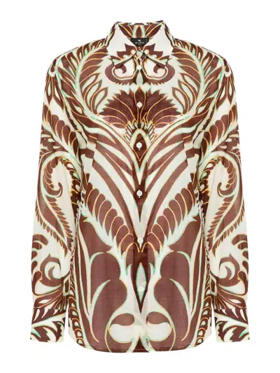 Etro Blouse With Print In Marrón