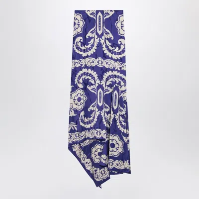 Etro Asymmetrical Skirt With Floral Print Women In Multicolor