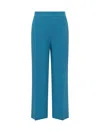 Etro Blue Bootcut Flat Front Pants In Blue