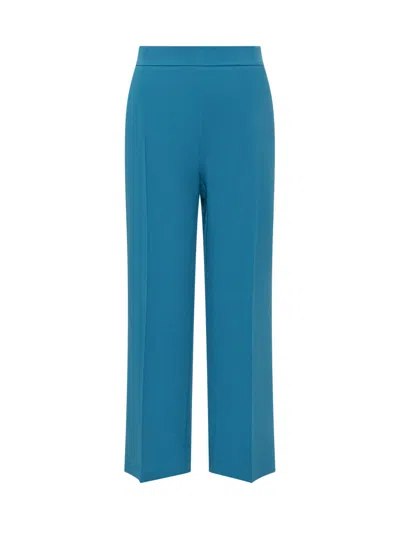 Etro Blue Bootcut Flat Front Pants