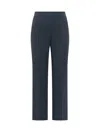 Etro Blue Bootcut Flat Front Pants In Blue