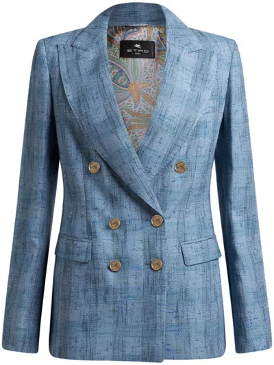 ETRO BLUE CHECK BLAZER