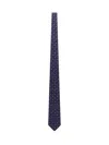 Etro Blue Checked Jacquard Silk Tie In Var.multicolor Fdo Blu