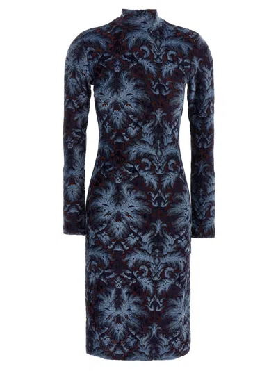 ETRO BLUE CHENILLE DRESS