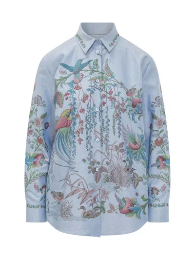Etro Blue Classic Printed Shirt