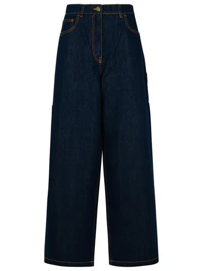ETRO BLUE COTTON BLEND JEANS
