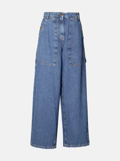 Etro Blue Cotton Cargo Jeans