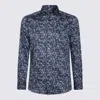 Etro Paisley Pattern Button-down Collar Long Sleeves Shirt In Blue