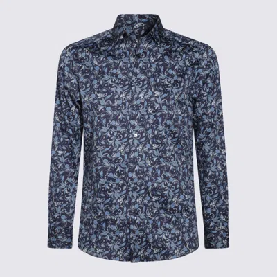 ETRO ETRO BLUE COTTON SHIRT